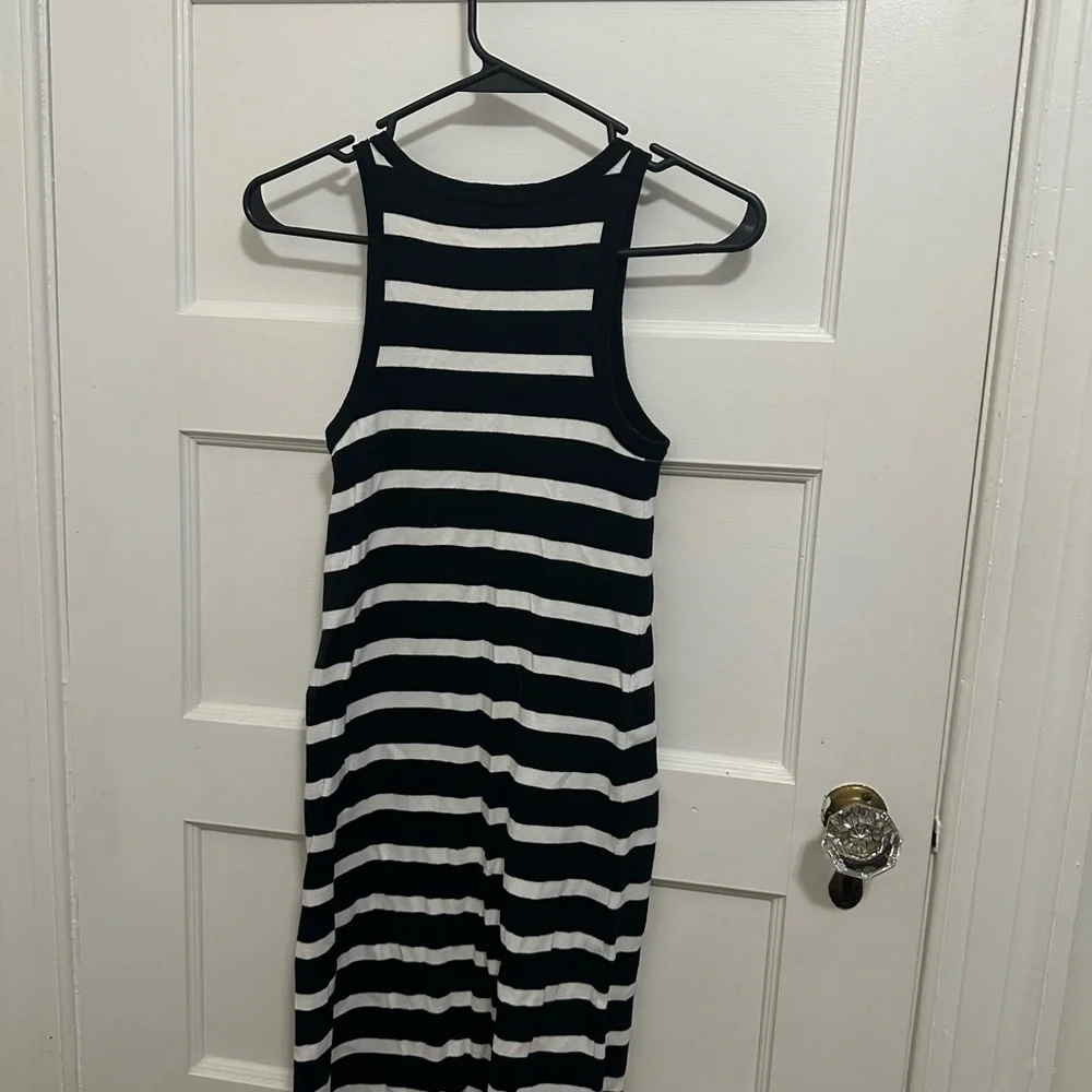 Striped Black and White Dress - Picture 4 of 5
